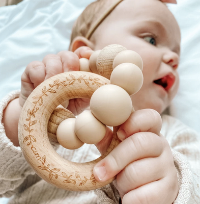 Engraved Leaf Rattle