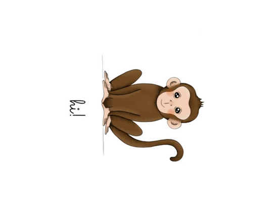 Monkey baby card