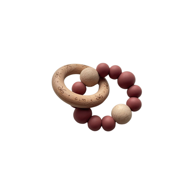 Blushing | Bow | Engraved | Chewie Rattle