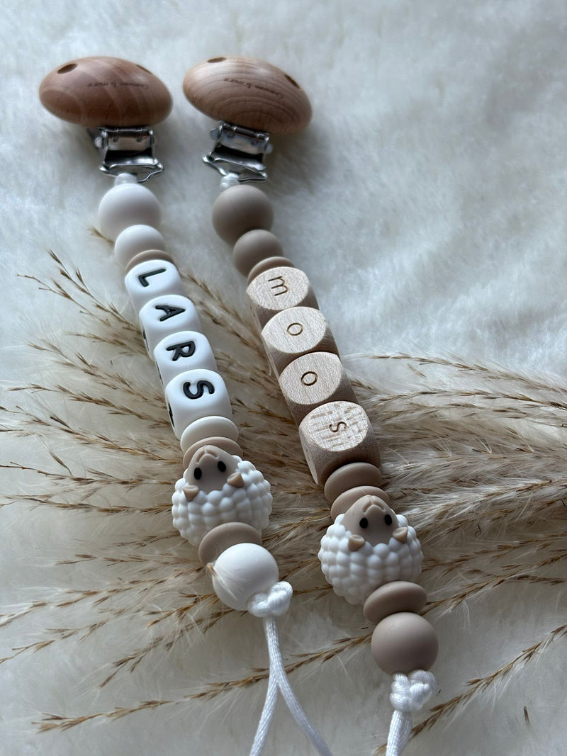 Pacifier cord with name: Bear | 2 colours