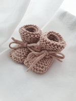 Knitted Baby Booties | Pale Pink