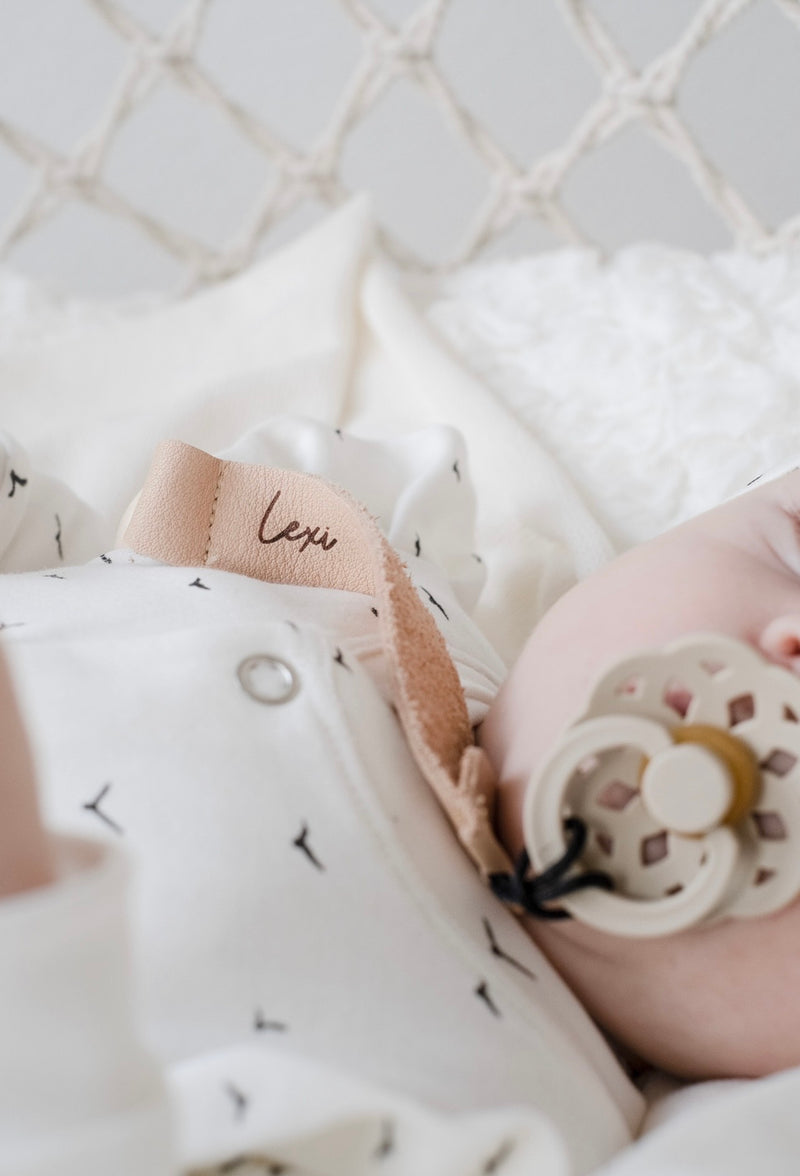 Speenkoord | Leer | Gegraveerd met naam | Gratis verzending!