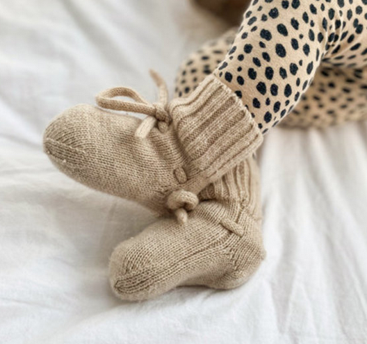 Merino Wol Booties | Sand
