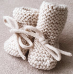 Knitted Baby Booties | Off White
