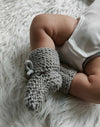 Knitted Baby Booties | Grey