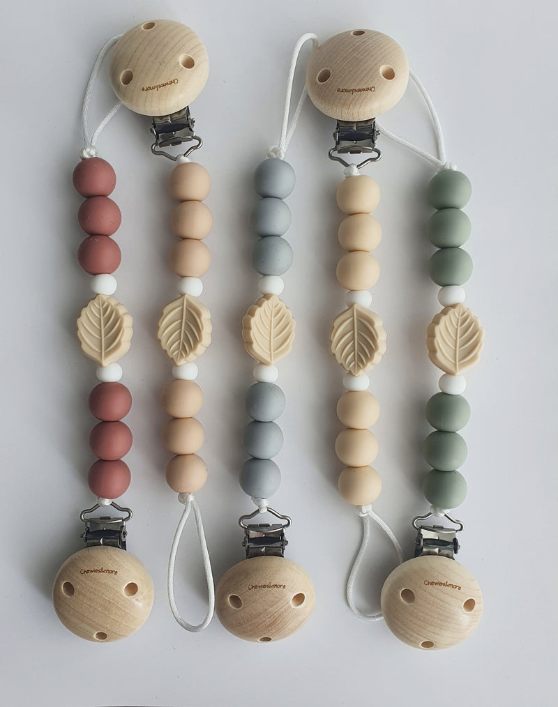 Speenkoord | Silicone kralen | Leaf